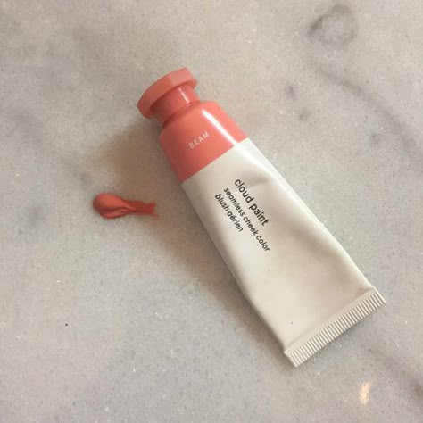 Glossier Cloud Paint in Beam - my favorite spring blushes Glossier Cloud Paint Beam, Glossier Cloud Paint Aesthetic, Cloud Paint Glossier, Cloud Paint, Best Glossier Products, Painted Beams, Glossier Balm Dotcom, Make Up Kits, Glossier Cloud Paint