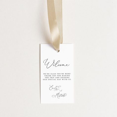 Welcome Tags Printable Free, White Rectangular Luggage Tag For Gift, Welcome Tags For Wedding Bags, Customizable White Luggage Tag For Gift, Welcome Bag Tags, Welcome Template, Welcome Bag, Welcome Bags, Diy Tags