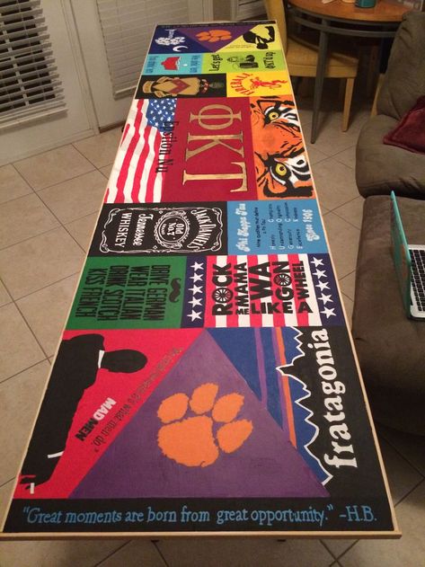 Frat Pong Table, Beer Die Table, Pong Table Designs, Beer Pong Table Diy, Diy Beer Pong, Diy Beer Pong Table, Custom Beer Pong Tables, Beer Pong Table Designs, College Crafts