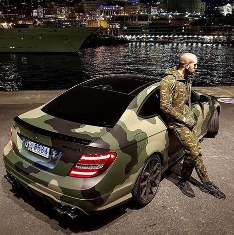 CAMO C63 AMG 🐊🖤 Do you like Camo Wraps 👇  Rate it from 1-100 👇 #car #cars #carsMotorcycles #CoolCars #SuperCars #SuperCar #AmazingCars #luxuryCars #BeautifulCars #HotCars #DreamCars Camo Wraps, C63 Amg, Camouflage, Mercedes Benz, Camo