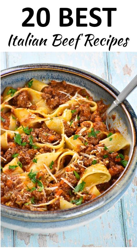 Italian Recipes With Beef, Italian Meat Dishes Beef, Ground Beef Recipes For Dinner Italian, Italian Beef Dishes, Italian Recipes With Ground Beef, Leftover Italian Beef Recipes, Italian Beef Stew Recipes, Pasta With Beef Recipes, Beef Italian Recipes