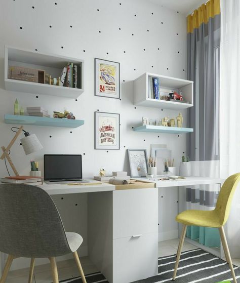 Study Space Ideas, Kids Room Desk, Homework Room, Shared Girls Bedroom, Kids Study Table, Study Room Design, Kids Bedroom Inspiration, Tv Room Design, Kids Bedroom Designs