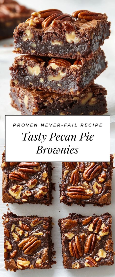 Image for Tasty Pecan Pie Brownies Bourbon Pecan Pie Brownies, Award Winning Baked Goods, Thanksgiving Desserts Brownies, Pecan Pie Brownies Recipe, Pecan Pie Recipes, Easy Pecan Pie, Pecan Pie Brownies, Best Pecan Pie, Bourbon Pecan Pie