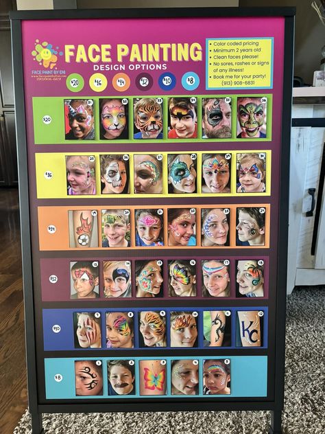 Menu Boards, Menu Board, Clean Face, For Your Party, Sign Design, Face Painting, Color Coding, Face Paint, Paint