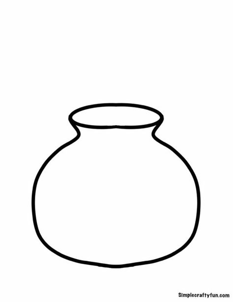 Printable Vase Template, Vase Stencil, Vase Template, Summer Activity Ideas, Lounge Art, Crafts With Kids, Shape Templates, Summer Activity, Head Vase