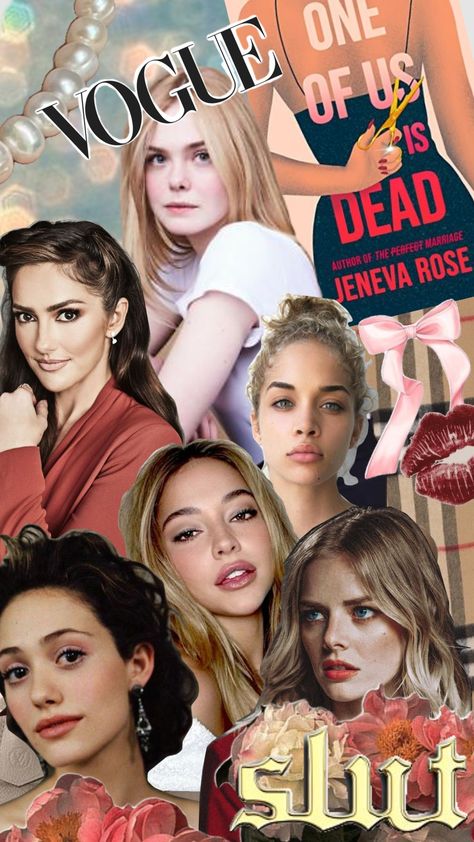 A fancast for One of Us is Dead by Jeneva Rose #novel #fancast #oneofusisdead #jenevarose #ellefanning #minkakelly #jasminesanders #emmyrossum #samaraweaving #madelinecline Jeneva Rose, Jasmine Sanders, Minka Kelly, Emmy Rossum, Perfect Marriage, Elle Fanning, Samara, It Cast, Wallpapers