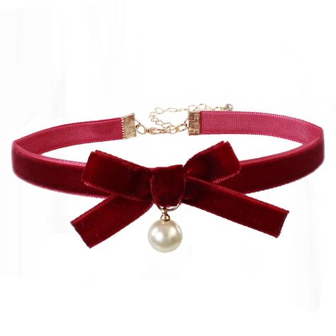 PRICES MAY VARY. red bow choker:With a velvet woven bow and a pearl pendant, this cute red choker makes you feel comfortable and elegant. red ribbon bow choker:This classic bow necklace can be worn with any style, from casual to high chic. red bow tie choker:The bow necklace length is about 30 cm, with 7 cm extension chain, and can be adjusted at will to fit most people. red choker:the bow necklace is the perfect gift to wife, girlfriend, mother,daughter, best friend on Christmas,anniversaries, Red Choker Necklace, Ribbon Choker Necklace, Red Choker, Bow Choker, Choker Black, Christmas Necklace, Necklace Cute, Diy Bracelet Designs, Ribbon Necklace