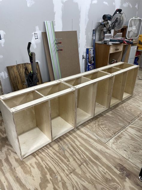 Diy Tv Cabinet, Diy Buffet Cabinet, Diy Tv Console, Tv Console Diy, Diy Kitchen Cabinets Build, Diy Buffet, Diy Garage Gym, Building Kitchen Cabinets, Diy Cabinet Doors