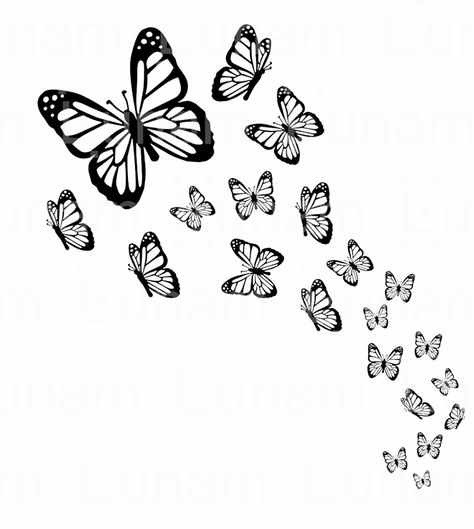 Butterflies In Flight Tattoo, Insect Coloring Pages, Cute Hand Tattoos, Flower Drawing Tutorials, Free Adult Coloring Pages, Butterfly Tattoo, Animal Coloring Pages, Drawing Reference Poses, Drawing Reference