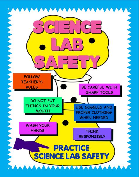 Science Lab Safety is very important! Safety Poster Ideas, Lab Safety Poster, Science Lab Safety, Science Safety, Scientific Poster, Safety Poster, Lab Safety, Health Poster, Science Lab