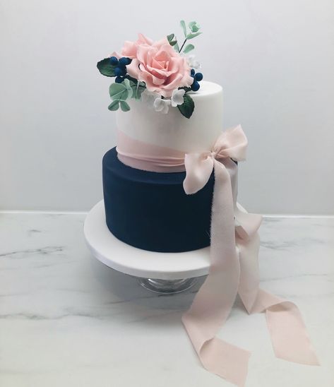 Wedding Cake Blush And Navy, Dusty Rose And Navy Wedding Cake, Dusty Rose And Navy Blue Wedding Cake, Navy And Blush Cake, 2 Tier Wedding Cake Blue And Pink, Navy Pink Wedding Cake, Navy Blue And Blush Cupcakes, Navy Blue And Blush Pink Wedding Cake, Navy Blush Wedding Cake