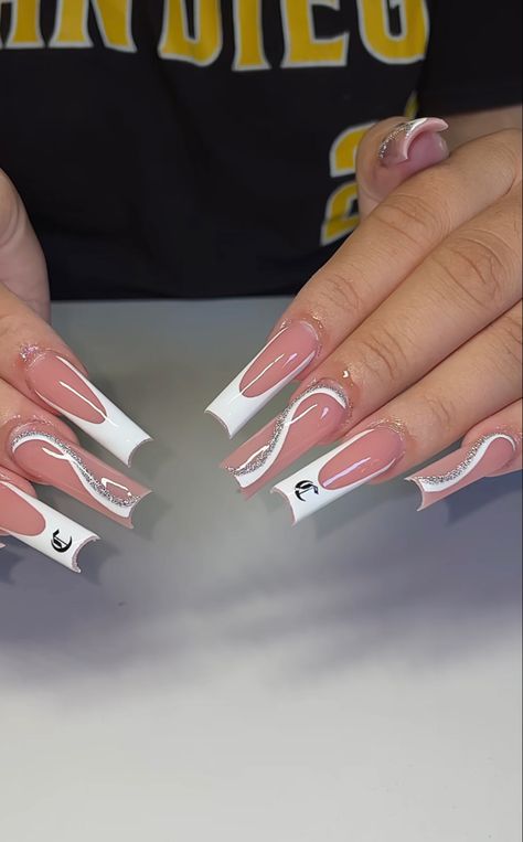 White Tip Acrylic Nails, French Manicure Acrylic Nails, September Nails, Ombre Acrylic Nails, Colored Acrylic Nails, French Tip Acrylic Nails, Glow Nails, Long Acrylic Nails Coffin, Acrylic Nails Coffin Pink