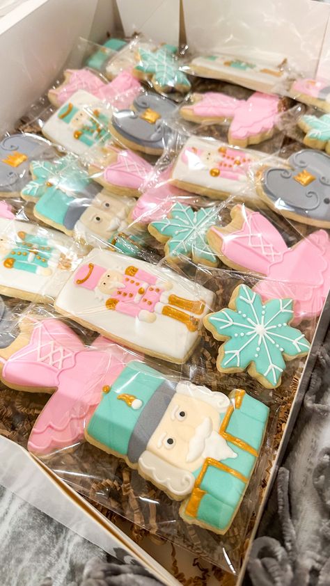 Nutcracker First Birthday Girl, Nutcracker Baby Shower Girl, Sugar Plum Fairy Cookies, Nutcracker Baby Shower Ideas, Sugar Plum Fairy Baby Shower Ideas, Nutcracker First Birthday Party, Nutcracker Sugar Cookies, Nutcracker Ballet Birthday Party, Nutcracker Birthday Party