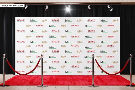 Red Carpet Backdrop Design, How To Make Backdrop, Photobooth Event, Red Carpet Background, Red Carpet Backdrop, Folder Image, Simple Beach Wedding, Step And Repeat, Event Backdrop