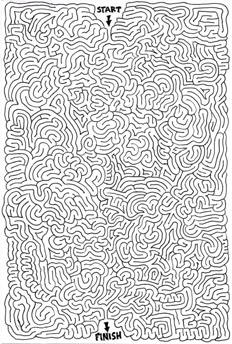 Hard Mazes, Maze Worksheet, Mazes For Kids, Maze Puzzles, Paper Games, Hidden Pictures, Drawing Tablet, Activity Sheets, Printable Activities