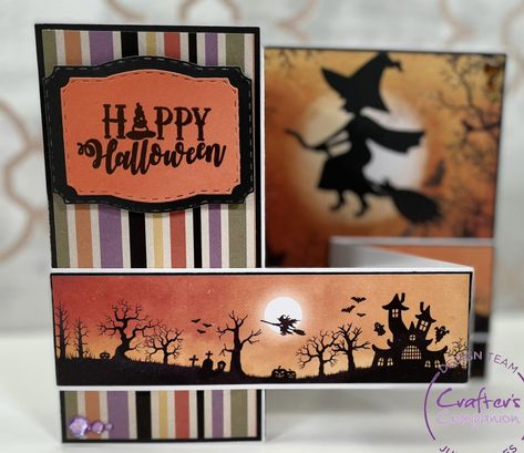 Crafters Companion Halloween, Crafters Companion Halloween Cards, Crafters Companion Cards, Box Cards, Crafters Companion, Hello Fall, Halloween Cards, Hello Autumn, Card Box