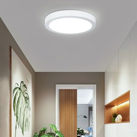 Energy Saving & Safety: The security-back LED driver design ensures the optimal distance from the light cover to the LED beads. Our flush mount light utilizes high-power 2835 LED chips, saving up to 80% more energy than halogen lamps. Great Color Reflection: This ceiling light fixture has a CRI90+ rating, allowing it to render colors more accurately and vividly, closer to their true and original hues, providing a superior lighting experience. Eye-Caring & Eco-Friendly: Made from flame retardant Closet Hallway, Celing Light, Kitchen Basement, Led Recessed Ceiling Lights, Panel Ceiling, Chandelier Store, Basement Lighting, Recessed Lights, Led Flush Mount Ceiling Light