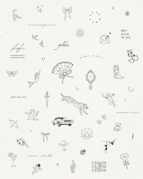 Small Elegant Tattoos, Minimalist Symbols, Piano Tattoo, Small Girly Tattoos, Flash Designs, Small Tattoo Ideas, Tattoo Flash Sheet, Ink Inspiration, Tattoo Lettering Fonts