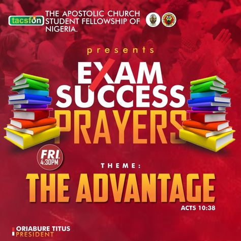 Church flyers design Exam Success Flyer Design, Church Flyers Design, Exam Prayer, Eid Mubarak Decoration, Exam Success, Flyers Design, Church Graphics, Church Poster, Church Design