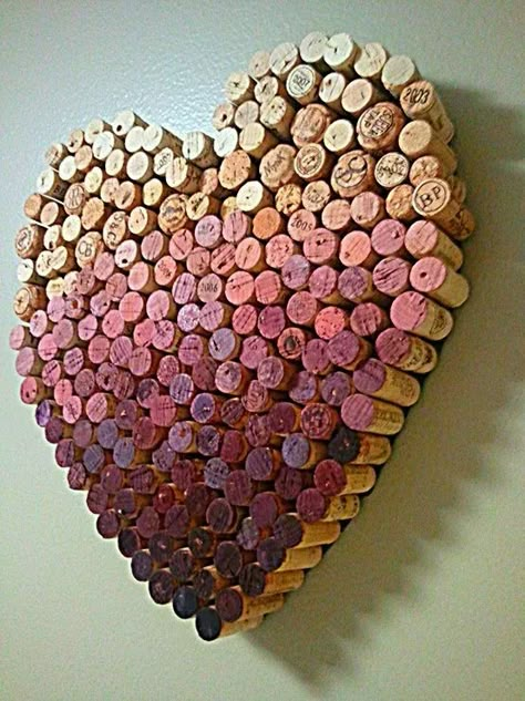 30 Insanely Creative DIY Cork Recycling Projects You Should Try Cork Crafts Diy Home Decor, Cork Heart, Wine Cork Ideas, Wine Cork Projects, Wine Cork Art, Cork Ideas, Cork Projects, Cork Boards, Cork Art