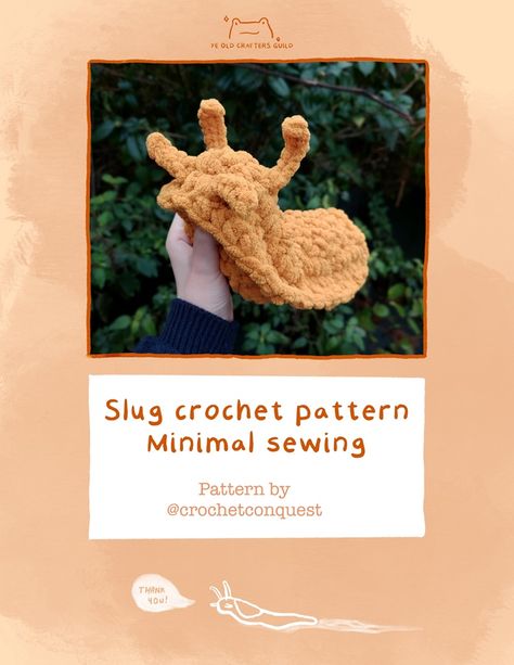 Crochet Slug Pattern, Slug Crochet Pattern Free, Crochet Slug Pattern Free, Slug Crochet Pattern, Crochet Slug, Slug Crochet, Crochet Plushies, Pixel Crochet, Crochet Cow