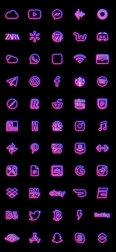 Pink Neon App Icons, Neon Widgets, Neon App Icons, Ios App Logo, Widgets Iphone, App Icons For Iphone, Icons For Iphone, App Store Icon, Whatsapp Wallpaper Cute