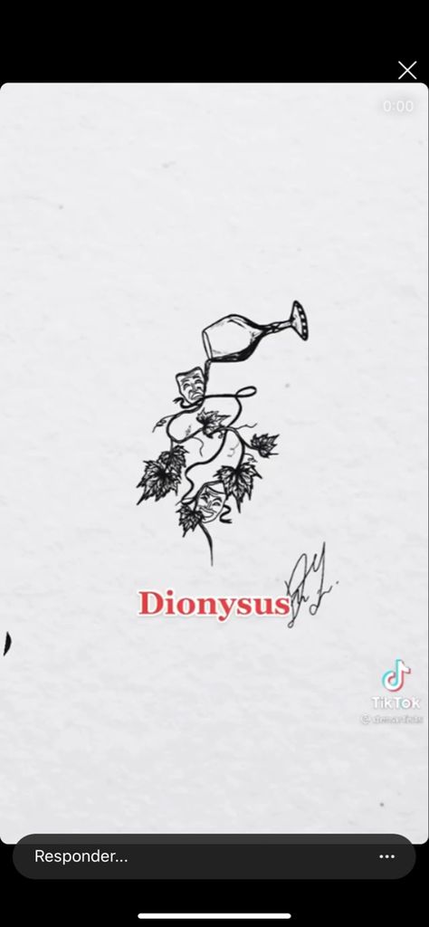 Greek Mythology Tattoos Dionysus, Old Gods Tattoo, Dionysus Tattoo Greek Mythology, Bacchus Tattoo, Dionysus Tattoo, Roman Tattoo Ideas, Simple Greek Mythology Tattoos, Ancient Greek Food, Ancient Greek Tattoo