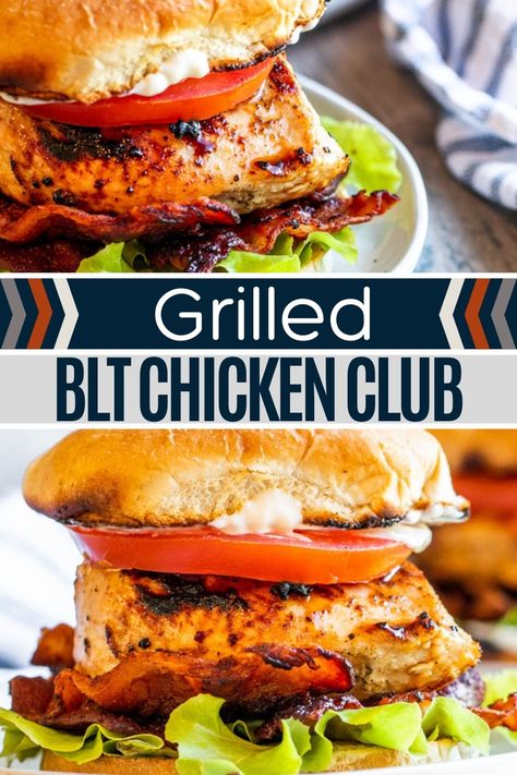 Grilled Chicken Club Sandwich Recipes, Grilled Chicken Club Sandwich, Chicken Sandwich Blackstone, Blt Chicken Sandwich, Grilled Chicken Blt Sandwich, Blackstone Chicken Sandwich Recipes, Chicken Sandwich Marinade, Grilled Chicken Sandwich Ideas, Chicken Blt Sandwich