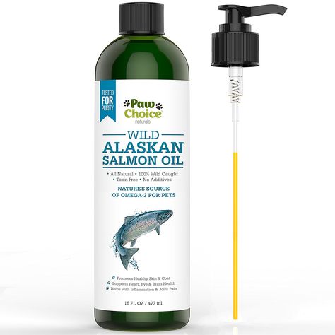 Wild Alaskan Salmon Oil for Dogs and Cats - Best Omega 3 Fish Oil for Healthy Coat, Joints and Heart - Pure Wild Caught, No Additives or toxins, Human Grade, Made in USA, 16oz BPA Free Bottle with Pump ** Click image for more details. (This is an affiliate link and I receive a commission for the sales) Salmon Oil For Dogs, Cat Vitamins, Omega 3 Fish, Alaskan Salmon, Heart Eye, Nursing Supplies, Omega 3 Fish Oil, 3 Fish, Oils For Dogs