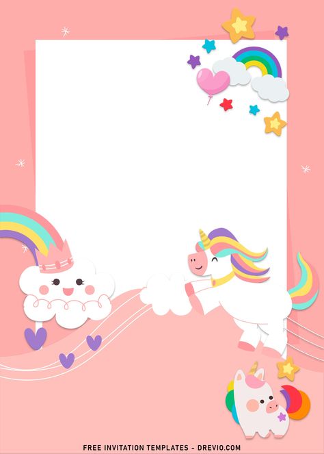 8+ Unicorn Girl Birthday Invitation Templates For Your Daughter’s Birthday | Download Hundreds FREE PRINTABLE Birthday Invitation Templates Bday Invitation Card, Digital Birthday Invitations, Unicorn Alphabet, Unicorn Planner, Unicorn Birthday Cards, Daughter's Birthday, Happy Birthday Template, Unicorn Birthday Invitations, Unicorn Invitations