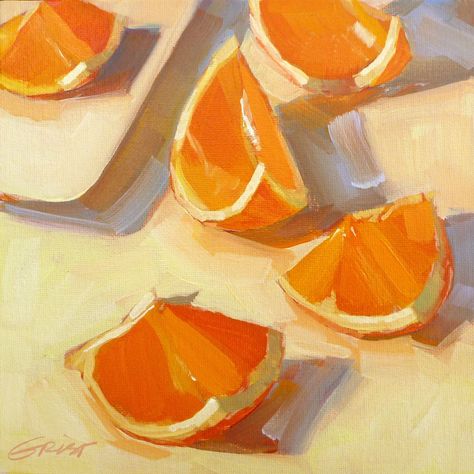 Ojai Oranges -  #Ojai #Oranges Orange Painting, Food Painting, Fruit Painting, Orange Art, Wow Art, Art Inspiration Painting, Painting Art Projects, Cool Paintings, In My Head