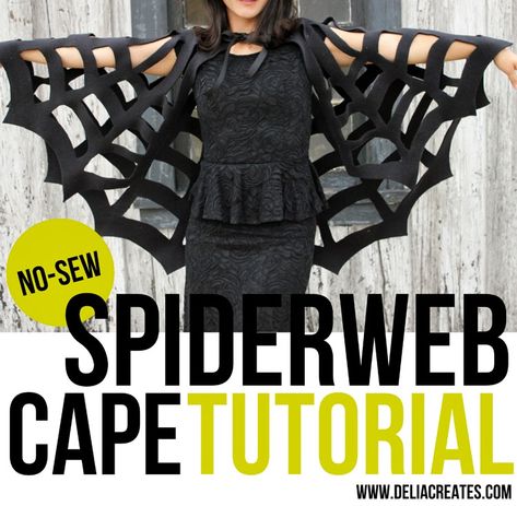 Witch Halloween Costume Diy, Diy Spiderweb, Witch Costume Diy, Diy Halloween Witch, Cape Tutorial, Meme Costume, Diy Witch, Mom Costumes, Halloween Infantil