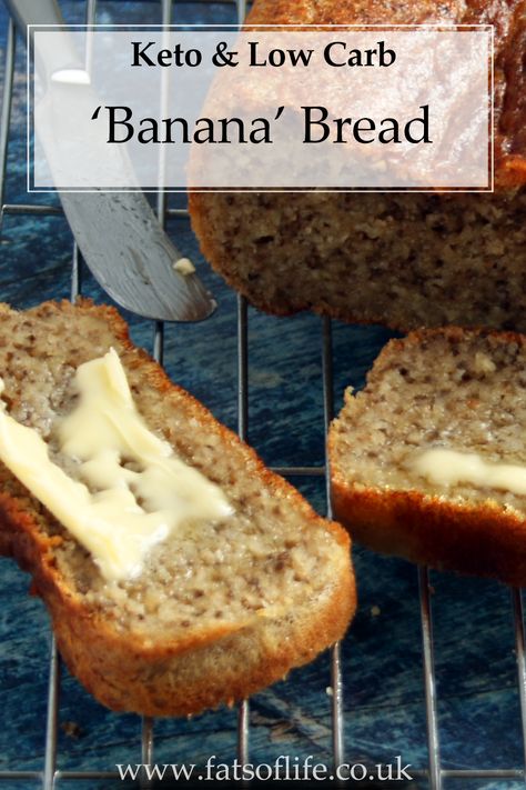 Hawaiian Banana Bread Recipe, Thm Bread, Hawaiian Banana Bread, Banana Bread Bars, Keto Banana Bread, Bread Keto, Keto Breakfasts, Banting Recipes, Keto Cake