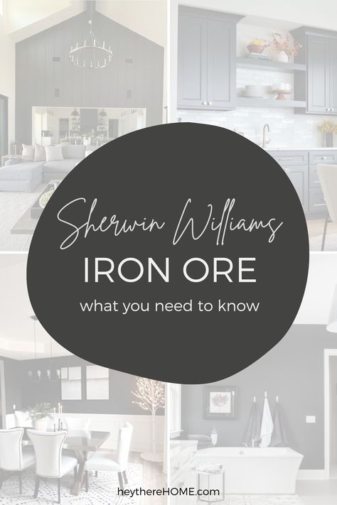 Like your favorite "little black dress" that goes with anything, Iron Ore SW 7069 is an enduring, sophisticated and elegant choice. Iron Ore In Bathroom, Iron Ore Behr Match, Tricorn Black Agreeable Gray, Iron Ore Built In Cabinets, Alabaster And Iron Ore Exterior House, Sherwin Williams Iron Ore Furniture, Sw Iron Ore Bedroom, Tricorn Vs Iron Ore, Sherwin Williams Iron Ore Living Room