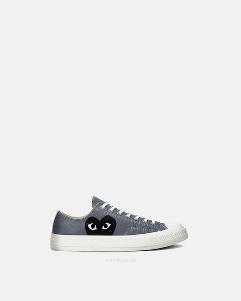 CONVERSE x CDG "GRAY" Check more at https://wearline.co/produit/converse-x-cdg-gray/ Grey Cdg, Converse Cdg, Converse X Cdg, Cdg Converse, Chuck 70 Low, Converse Low, Cute Clothing Stores, Chuck 70, Steel Grey