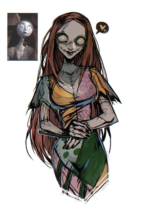 Sally The Nightmare Before Christmas, Nightmare Before Christmas Pictures, Nightmare Before Christmas Drawings, Movies Fanart, Tim Burton Characters, Alternative Comics, Tim Burton Movies, Sally Nightmare, Tim Burton Art