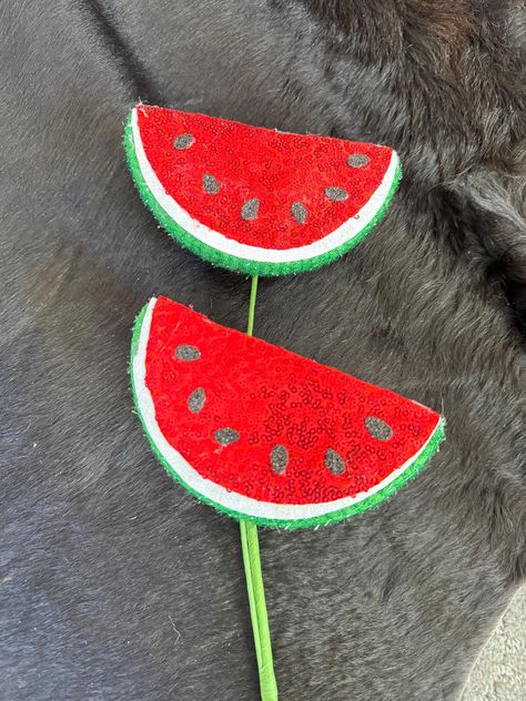 Sequin Watermelon Slice Pick  Two Slices per pick Important Facts about this piece: Dimensions 24"  Watermelon: 11"x4" This item is safe for indoor or outdoor use (in a covered area away from elements and out of direct sunlight) Color: Red, Green Thank you for checking out this listing! Watermelon Summer, Watermelon Slice, Floral Picks, July Fourth, Watermelon Slices, Summer Watermelon, Important Facts, Summer Wreath, Artificial Flowers