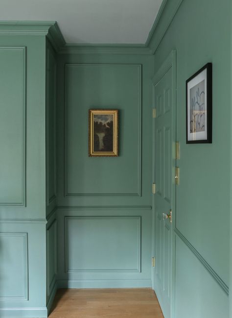 Light Green Walls, Green Wall Color, Traditional Nursery, Blue Green Paints, Blue Ceilings, Boy’s Room, Green Paint Colors, One Room Challenge, Wall Trim