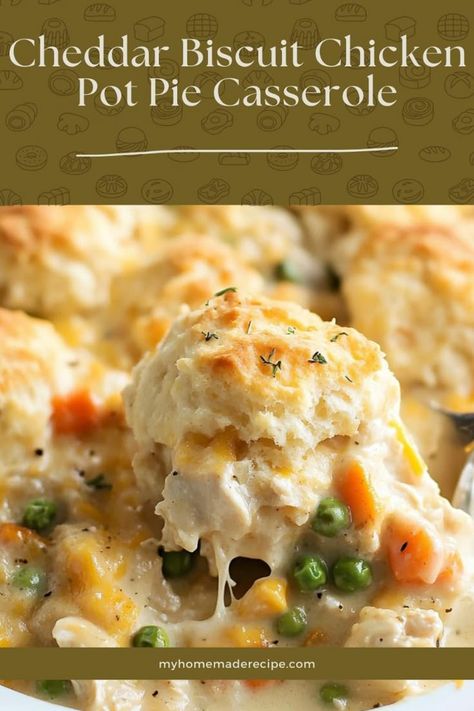 Casseroles With Biscuits Dinners, Easy Chicken Pot Pie With Cheddar Bay Biscuits, Chicken Pot Pie Drop Biscuits, Pot Pie Cheddar Biscuits, Drop Biscuit Pot Pie, Cheesy Chicken Pot Pie Casserole, Pot Pie Chicken Casserole, Chicken Pie Biscuits, Pilsbury Biscuit Pot Pie