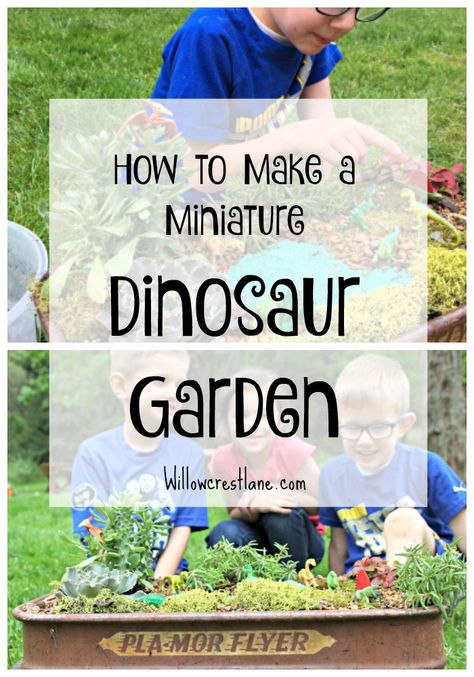 willowcrest lane dinosaur garden Dinosaur Garden, Mother Of Four, Parenting Win, Children's Garden, Diy Garden Projects, Gardening For Kids, Miniature Garden, Outdoor Fun, Organic Gardening