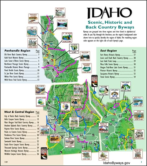 Byways Idaho Scenic Byways, Idaho Vacation Ideas, Hiking Idaho, Island Park Idaho, Explore Idaho, Idaho Vacation, Idaho Adventure, Highway Map, Northern Idaho