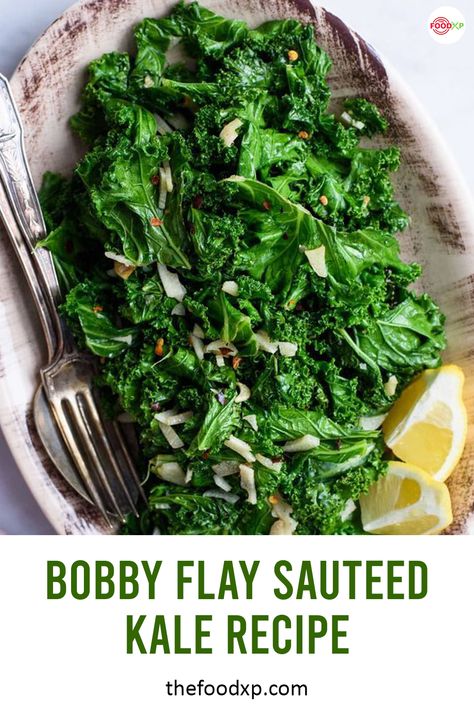 Bobby Flay’s sauteed kale recipe is bright, flavorful, and easy-to-make. The garlic added in it enhances the aroma of the dish. Grab the recipe from the link given below and satiate your cravings. #bobbyflaysauteedkalerecipe #bobbyfalsauteedkale #sauteedkalerecipe #kalerecipehealthy #kalerecipessauteed #bobbyflayrecipes Garlic Kale Sauteed, Kale Sauteed Recipes, Kale Cooked Recipes, Kale Recipes Soup, Sauteed Kale Recipes, Leafy Green Recipes, Kale Recipes Sauteed, Recipes For Kale, Kale Sauteed