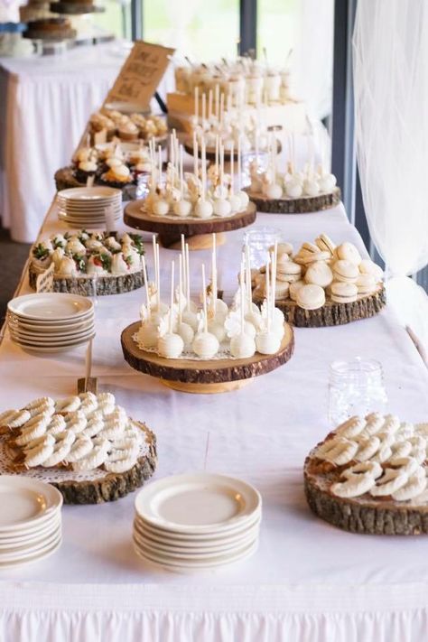 Wedding Cupcake Table, Desert Tray, Mushroom Party, Rustic Wedding Foods, Muskoka Wedding, Cupcake Table, Dessert Platter, Wood Platter, Catering Desserts