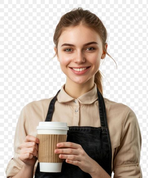 Holding Coffee Cup, Apron Barista, Holding Coffee, Barista Apron, About Women, Free Png, Free Image, Coffee Cup, Coffee Shop