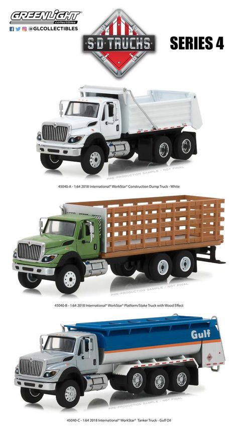 45040 - 1:64 S.D. Trucks Series 4 1/64 Diecast Trucks, Mack Dump Truck, Kombi Pick Up, Hot Wheels Garage, Model Truck Kits, Diecast Trucks, Tractor Accessories, Toy Playset, Model Trucks