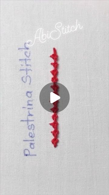 ABI Stitch on Instagram: "Palestrina Stitch Tutorial | Basic Hand Embroidery Stitch #reelsinstagram #reelsvideo #viralreels" Palestrina Stitch Embroidery, Palestrina Stitch, Basic Hand Embroidery, Basic Hand Embroidery Stitches, Embroidery Stitch, Hand Embroidery Videos, Stitch Tutorial, Embroidery Videos, Hand Embroidery Stitches