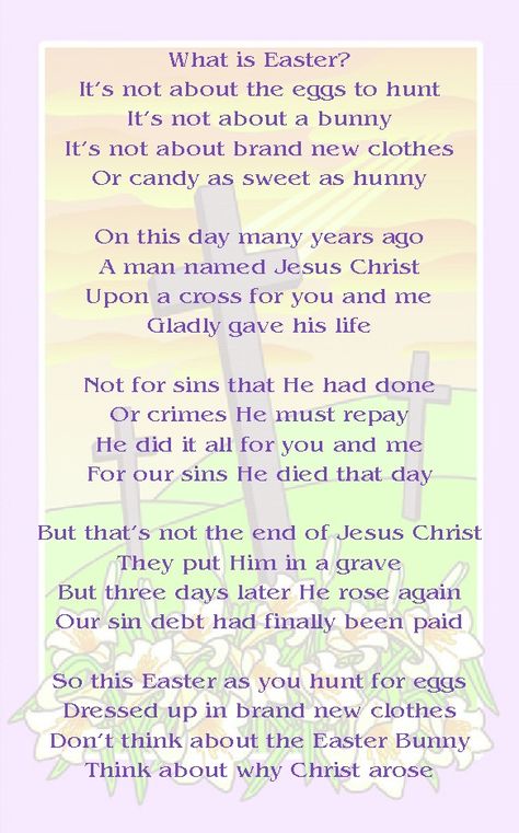 Easter Poem Easter Speeches, Poem For Kids, Easter Poems, Easter Songs, Easter Lessons, Easter Sunday School, Easter Prayers, Easter Messages, Resurrection Day