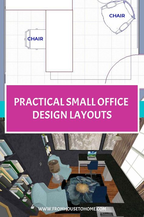 practical small office design layouts Home Office Layout Ideas, Small Home Office Layout, Home Library Design Ideas, Office Layout Plan, Office Layouts, Office Layout Ideas, Desk Arrangements, Office For Two, Home Office Layouts