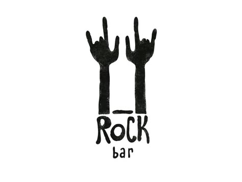 Rock bar art logo bar rock bottle hands Rock Bar Design, Rock Logo Design, Climbing Logo, Band Logo Design, Rock Logo, Rock Band Logos, Festival Logo, Pop Up Bar, Rock Hand