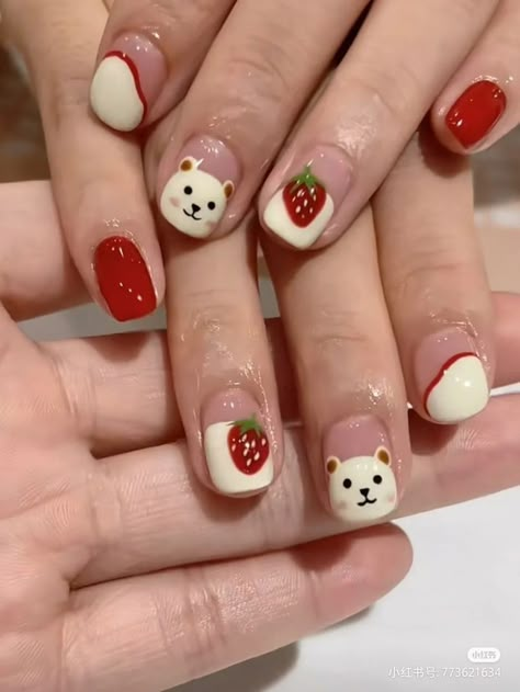 Anime Nails, Pretty Gel Nails, Really Cute Nails, Cute Gel Nails, Soft Nails, Kawaii Nails, Nail Art Ideas, Dream Nails, Funky Nails